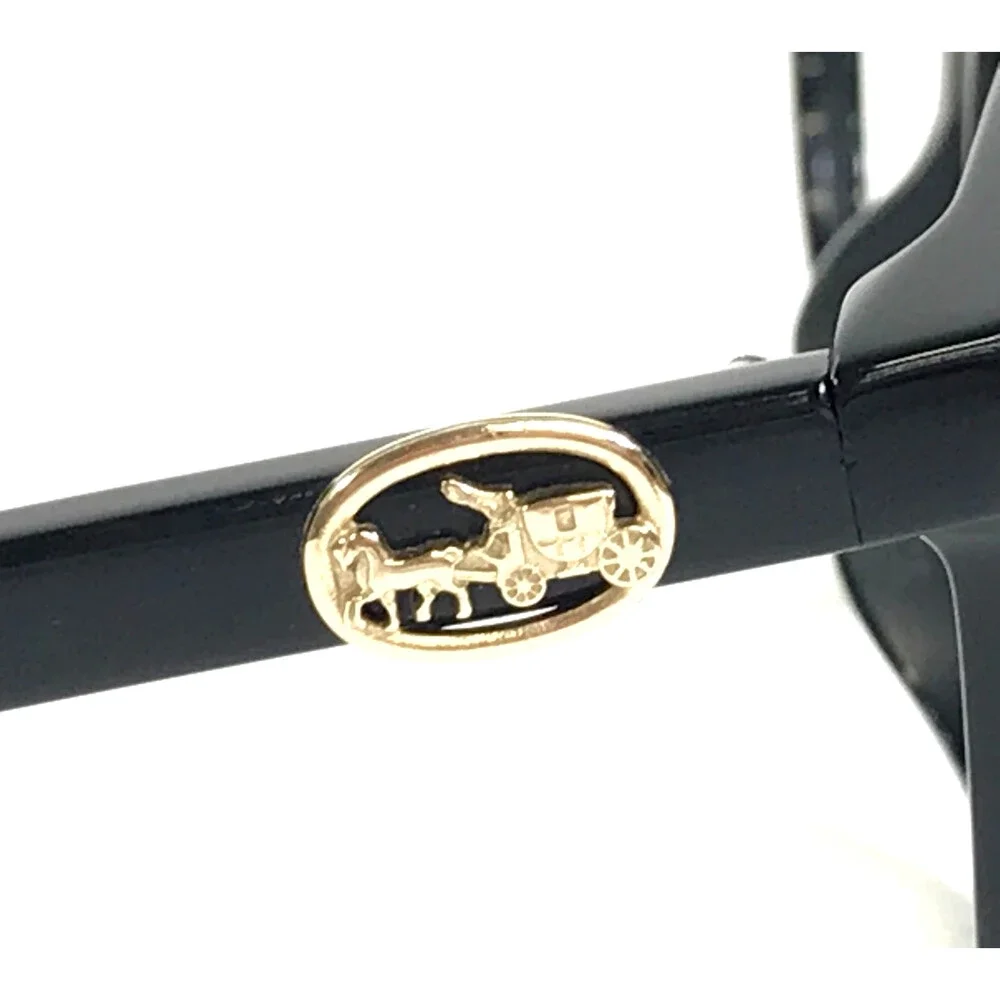 Coach Eyeglasses Frames HC6182F 5002 Shiny Black Gold Square Full Rim 55-17-140 - Picture 5 of 12